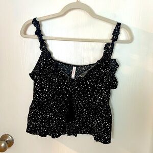 Xhilaration Black Star Pattern Camisole Small